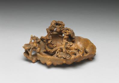 图片[2]-Carved bamboo brush washer with plum blossoms, early Qing dynasty (ca. 17th century).-China Archive